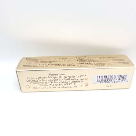 Stila Liquid Eye Shadow Sheer Malachite Suede Shade 0.153 fl oz. New in Box - Picture 9 of 12